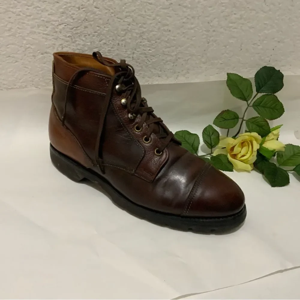 Allen Edmonds Oxford brown Ankle Lace Up Dress Boots Size 8.5 D